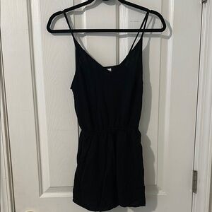 Black Spaghetti Strap Romper